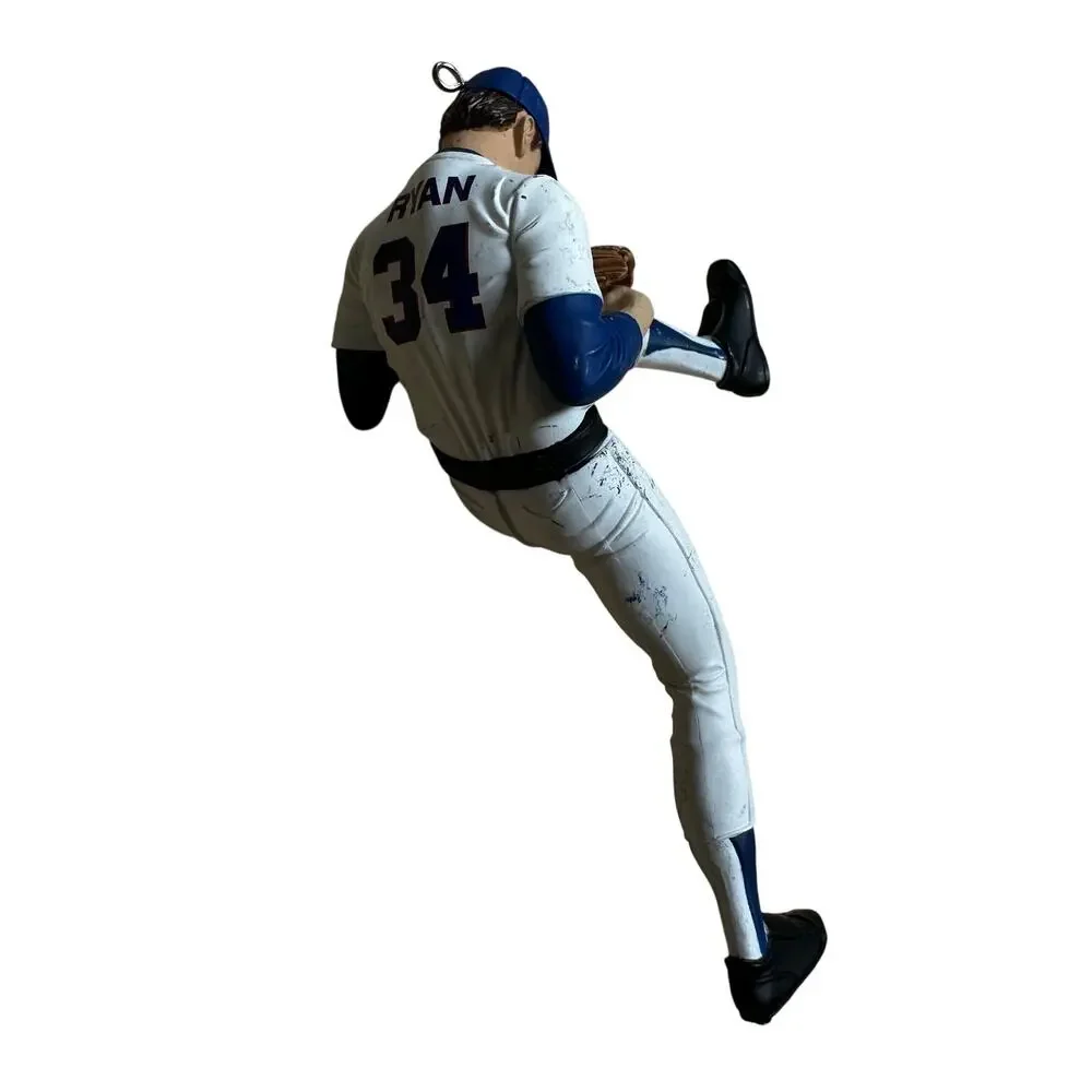 Set of Hallmark Sports Figures Football Baseball Christmas Tree Ornaments USED